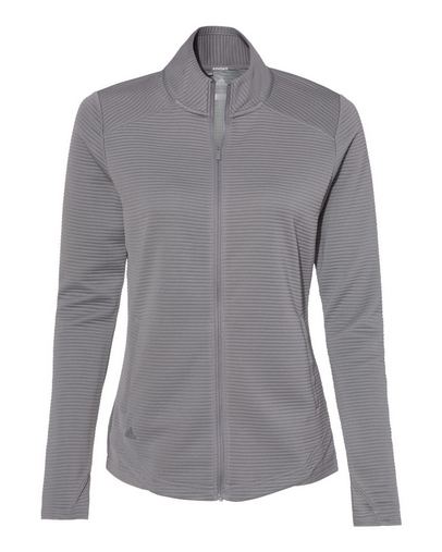 Custom Logo Adidas Women's Textured Full-Zip Jacket - a416