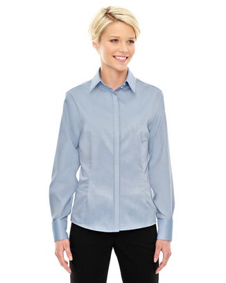  Ladies' Refine Wrinkle-Free Two-Ply 80's Cotton Royal Oxford Dobby Taped Shirt 