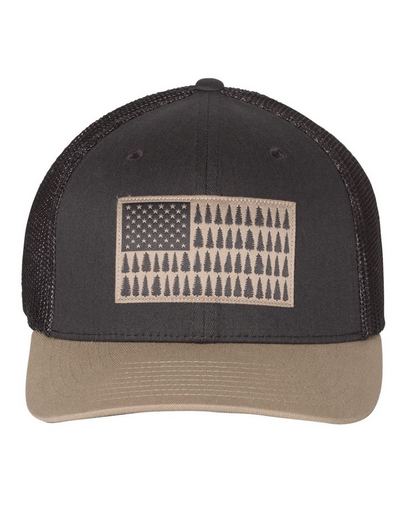 Custom Embroidered Columbia PFG Tree Flag Mesh Flexfit Cap - 183710