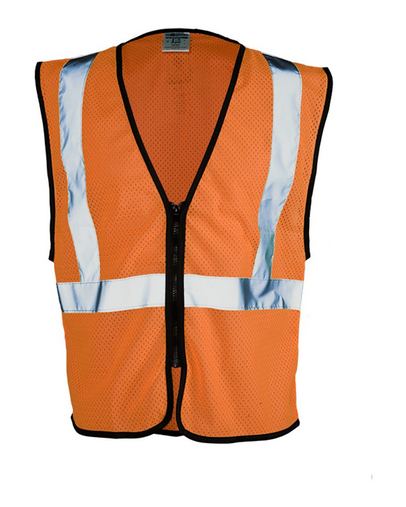 Custom Logo ML Kishigo Class 2 Zippered Mesh Economy Vest - 1547-1548