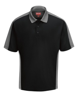  Company Branded Red Kap Short Sleeve Performance Knit Two Tone Polo SK54 With Logo 
