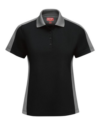  Custom Logo Red Kap Women's Short Sleeve Performance Knit Two-Tone Polo SK53 Embroidered 