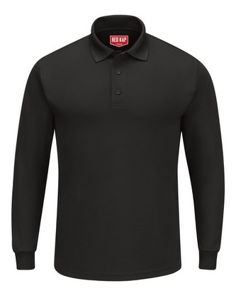  Custom Logo Red Kap Long Sleeve Performance Knit Polo SK6L Embroidered 