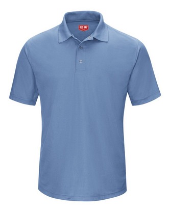  Company Branded Red Kap Short Sleeve Performance Knit Gripper-Front Polo SK74 With Logo 