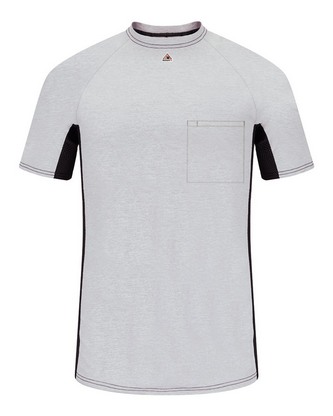 Company Branded Bulwark Short Sleeve FR Two-Tone Base Layer with Concealed Chest Pocket- EXCEL FR MP