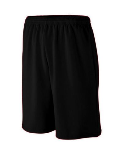  Youth Long Length Wicking Mesh Athletic Short 
