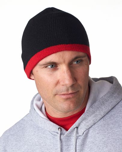 Adult Two-Tone Knit Beanie