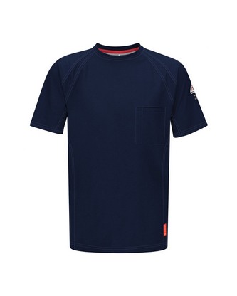 Custom Logo Bulwark iQ Series® Short Sleeve Tee QT30 Embroidered