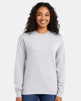 Company Branded Hanes Essential-T Long Sleeve T-Shirt 5286 With Logo