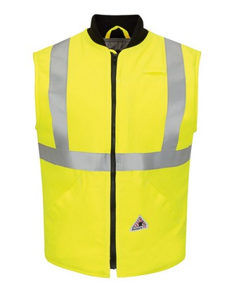  Company Branded Bulwark Hi Vis Insulated Vest with Reflective Trim - CoolTouch®2 VMS4HV With Logo 
