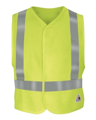  Custom Embroidered Bulwark Hi-Visibility Flame-Resistant Safety Vest VMV4HV With Logo 