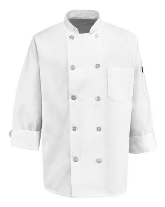 Custom Logo Chef Designs Ten Pearl Button Chef Coat 0415 Embroidered