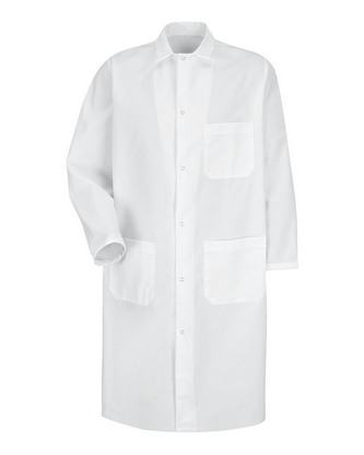  Company Branded Red Kap Butcher Coat with Exterior Chest Pocket KS62 With Logo 