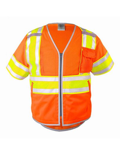 Custom Printed ML Kishigo - Premium Brilliant Series Ultimate Reflective Class 3 Vest - 1573-1574 With Logo