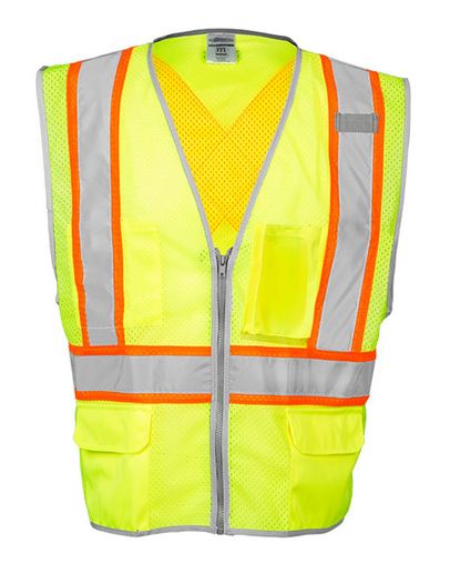 Custom Logo ML Kishigo Premium Brilliant Series® X Back Dual Compliant Vest - 1576-1577