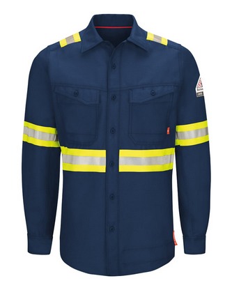  Company Branded Bulwark iQ Series® Endurance Enhanced Visibility Work Shirt - Tall Sizes QS40ET With 