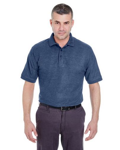 Custom Embroidered UltraClub Men's Whisper Pique Polo - 8540