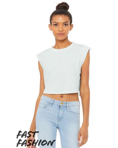 Custom Printed BELLA + CANVAS - Fast Fashion Women's Festival Cropped Tank - BC-8483 Printed