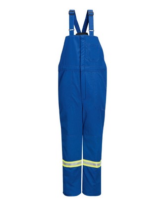 Custom Logo Bulwark Deluxe Insulated Bib Overall with Reflective Trim - Nomex® IIIA BNNT Embroidered