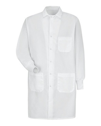 Company Branded Red Kap Unisex Specialized Cuffed Lab Coat KP72 With Logo
