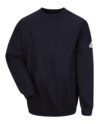 Custom Embroidered Bulwark Pullover Crewneck Sweatshirt - Cotton/Spandex Blend - Tall Sizes SEC2T Wi