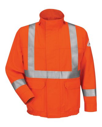  Company Branded Bulwark Lined Bomber Jacket with CSA Compliant Reflective Trim - EXCEL FR® ComforTou 