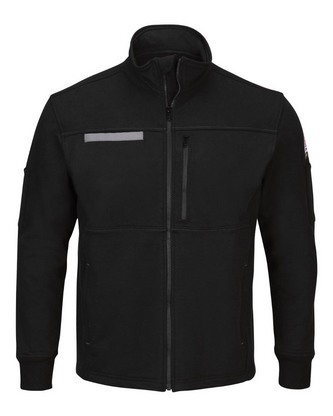 Company Branded Bulwark Zip Front Fleece Jacket-Cotton /Spandex Blend - Tall Sizes SEZ2T With Logo