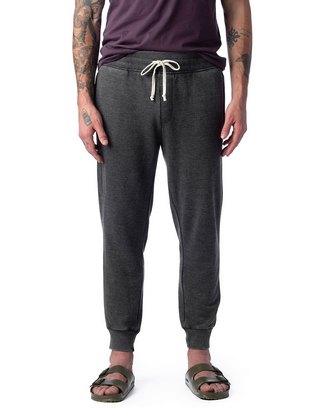 Men's Campus Mineral Wash French Terry Jogger - WASHED BLACK - S