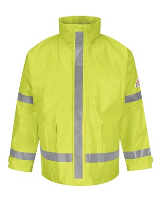  Company Branded Bulwark Hi-Visibility Flame-Resistant Rain Jacket JXN6 With Logo 
