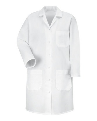 Company Branded Red Kap Women's Gripper Front Lab Coat KP15 With Logo
