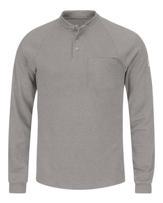  Custom Logo Bulwark Long Sleeve Henley Shirt- CoolTouch®2 SML2 Embroidered 