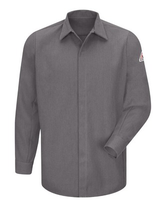  Custom Logo Bulwark Concealed-Gripper Pocketless Long Sleeve Shirt - CoolTouch® 2 - Tall Sizes SMS2T 
