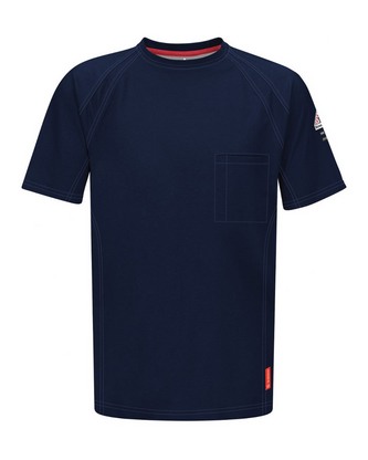 Company Branded Bulwark iQ Series® Short Sleeve T-Shirt - Tall Sizes QT30T With Logo
