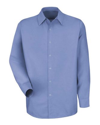 Company Branded Red Kap Specialized Pocketless Long Sleeve Work Shirt - Tall Sizes SP16T With Logo