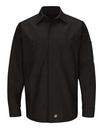  Custom Logo Red Kap Long Sleeve Automotive Crew Shirt - Tall Sizes SY10T Embroidered 