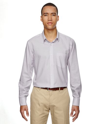  Men's Paramount Wrinkle-Resistant Cotton Blend Twill Checkered Shirt 