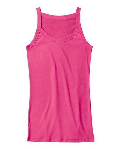 Ladies' Sheer Mini Rib Thin Strap Tank
