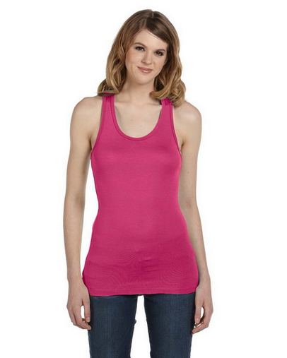  Ladies' Sheer Mini Rib Racerback Tank 