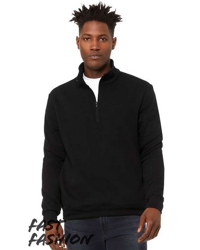 Custom Logo BELLA + CANVAS - Fast Fashion Unisex Quarter Zip Pullover Fleece - BC-3740 With Logo
