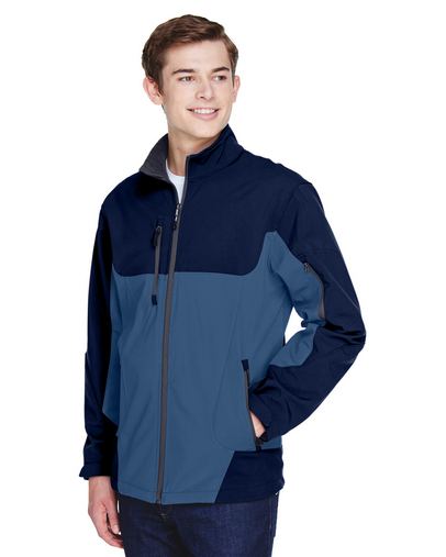 Men's Compass Colorblock Three-Layer Fleece Bonded Soft Shell Jacket