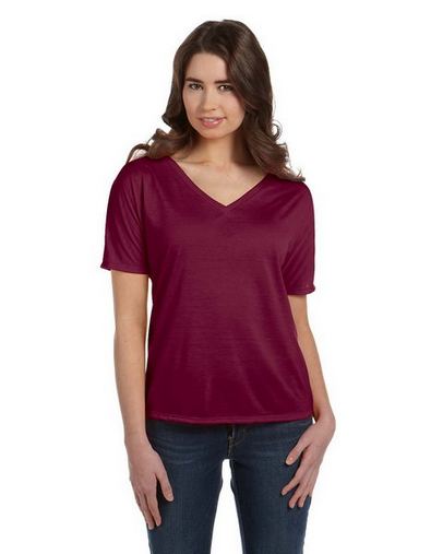 Custom Imprinted Bella + Canvas Ladies' Slouchy V-Neck T-Shirt - 8815