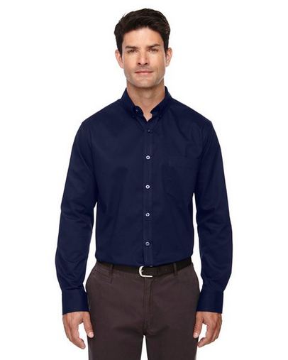 Custom Embroidered Core 365 Men's Tall Long Sleeve Twill Shirts - 88193T