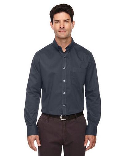 Custom Embroidered  Core 365 Men's Long Sleeve Twill Shirts - 88193 