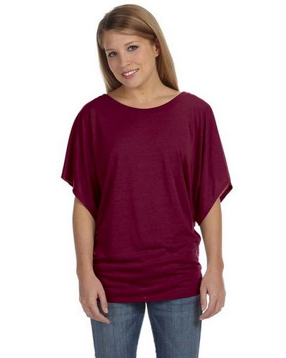 Custom Printed Bella + Canvas Ladies' Flowy Draped Sleeve Dolman T-Shirt - 8821