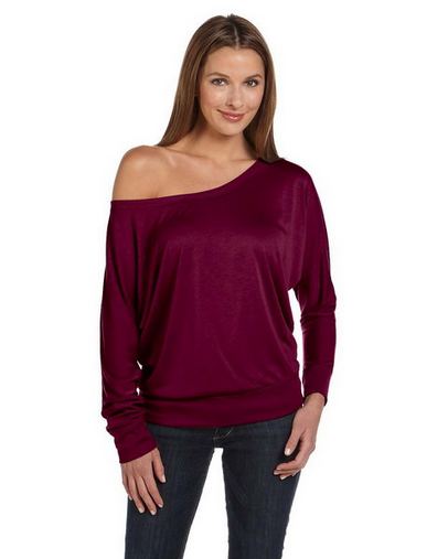 Custom Imprinted Bella + Canvas Ladies' Flowy Off Shoulder T-Shirt - 8850