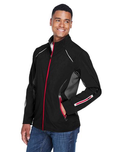  Men's Pursuit Three-Layer Light Bonded Hybrid Soft Shell Jacket with Laser Perforation 