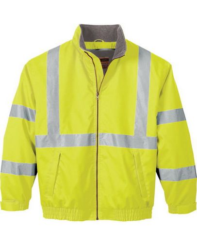  Men's Vertical Stripe Insulated Safety Jacket 