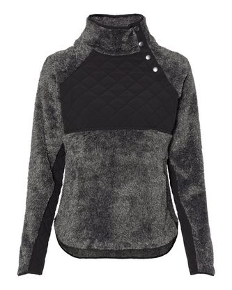 Company Branded Boxercraft Women's Quilted Fuzzy Fleece Pullover FZ06 With Logo