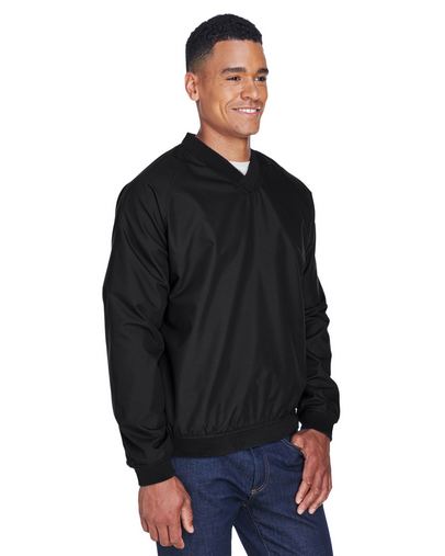  Adult Long-Sleeve Microfiber Crossover V-Neck Wind Shirt 