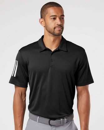 Custom Embroidered Adidas Floating 3-Stripes Polo A480 With Logo
